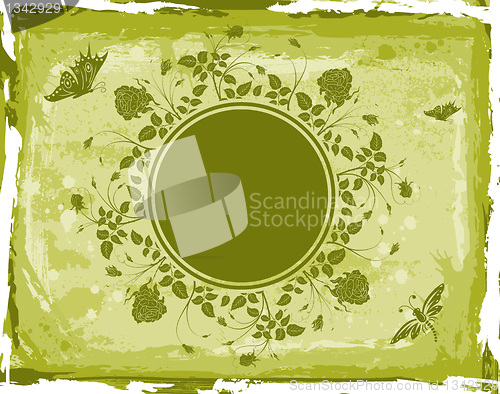 Image of Abstract floral frame