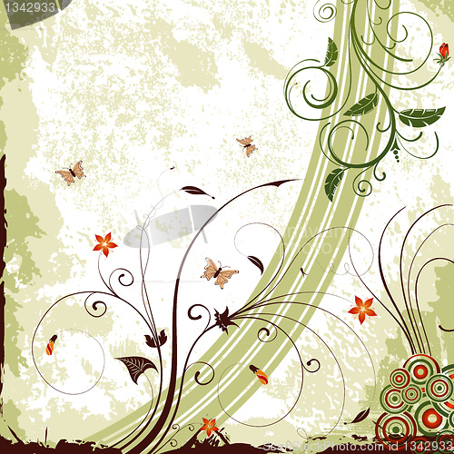 Image of Grunge flower background