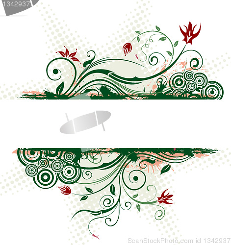 Image of Abstract floral frame