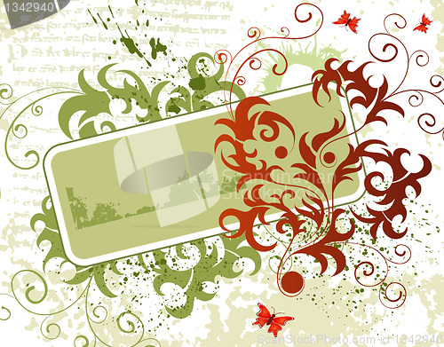 Image of Grunge flower background