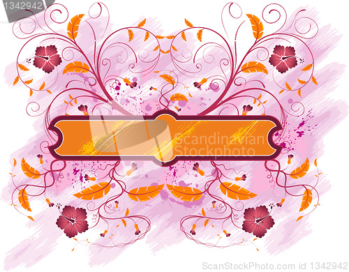 Image of Abstract floral frame