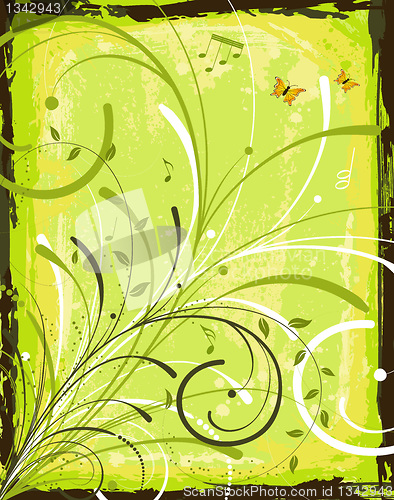 Image of Grunge flower background