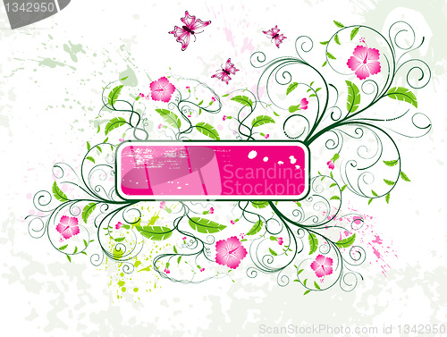 Image of Abstract floral frame