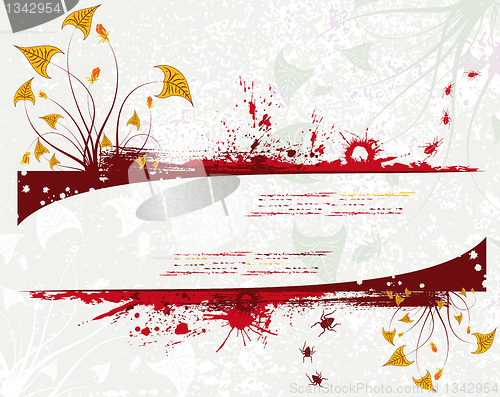 Image of Grunge floral background