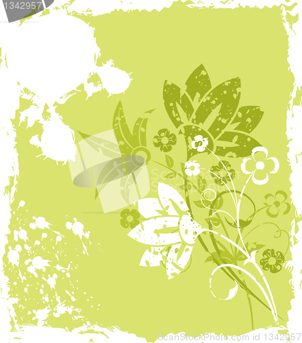 Image of Grunge background flower, elements for design