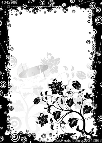 Image of Abstract floral frame