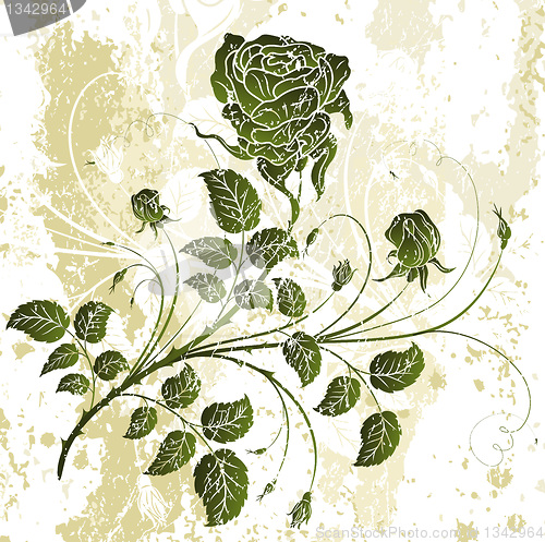 Image of Grunge floral background
