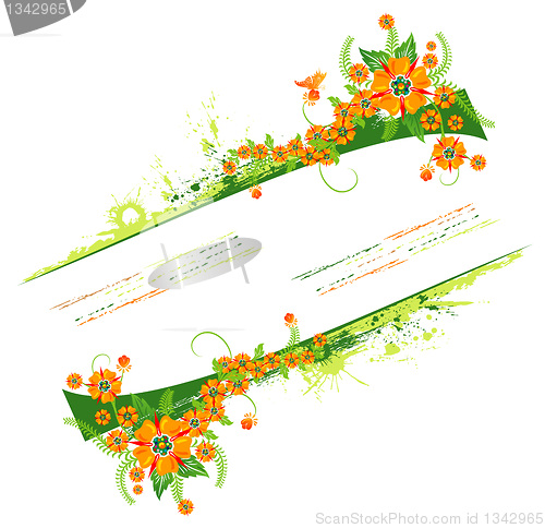Image of Abstract floral frame