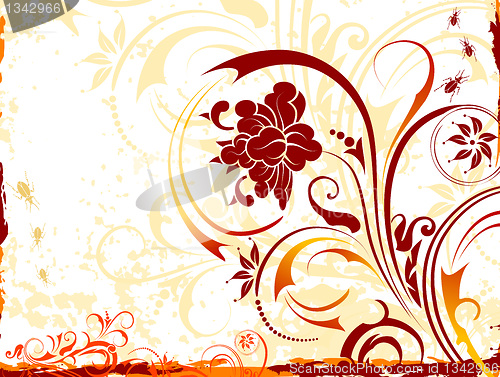 Image of Grunge floral background