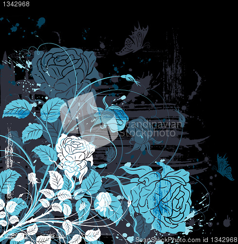 Image of Grunge floral background