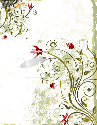 Image of Abstract floral frame