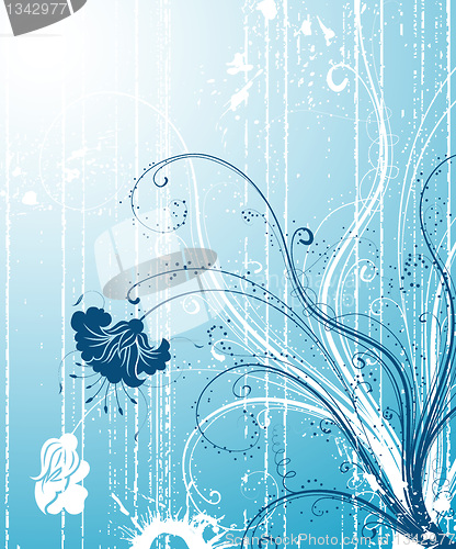 Image of Grunge flower background