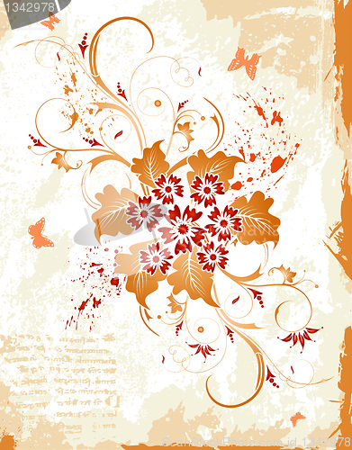 Image of Abstract floral frame