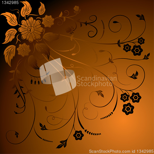 Image of Floral background, elements for design, vector