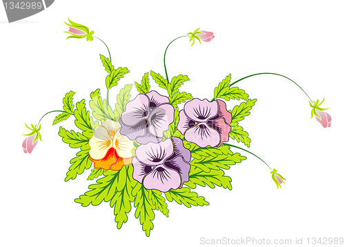 Image of Bouquet of pansies