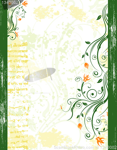 Image of Abstract floral frame