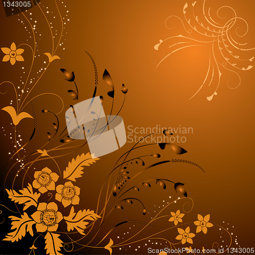 Image of Floral background, elements for design, vector