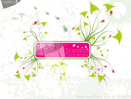 Image of Abstract floral frame