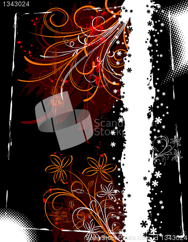 Image of Abstract floral background, vector