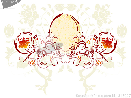 Image of Abstract floral frame