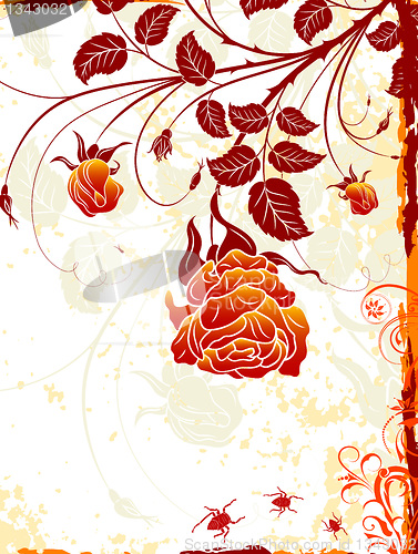 Image of Abstract floral frame