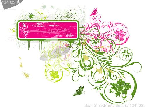 Image of Abstract floral frame