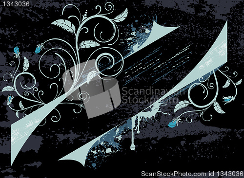 Image of Abstract floral frame