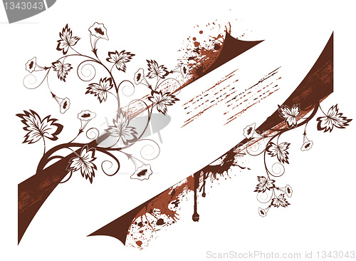 Image of Abstract floral frame