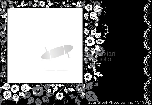 Image of Framed background flower, elements for design