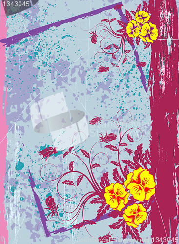 Image of Abstract floral frame