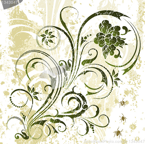 Image of Grunge floral background
