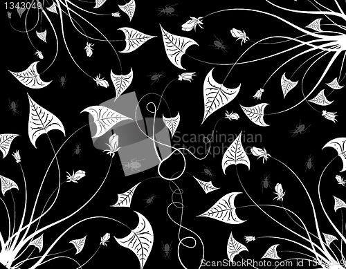 Image of Abstract floral pattern, vector