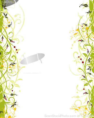 Image of Grunge flower frame