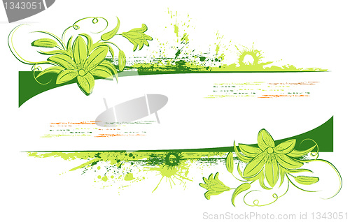 Image of Abstract floral frame