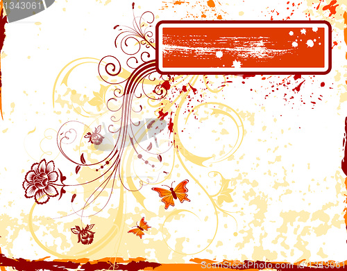 Image of Abstract floral frame