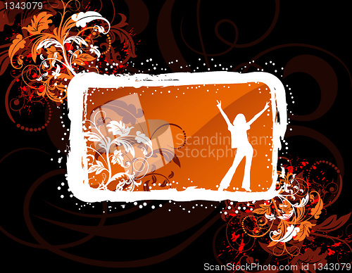 Image of Abstract floral frame