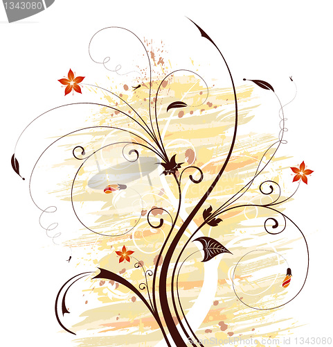 Image of Grunge flower background