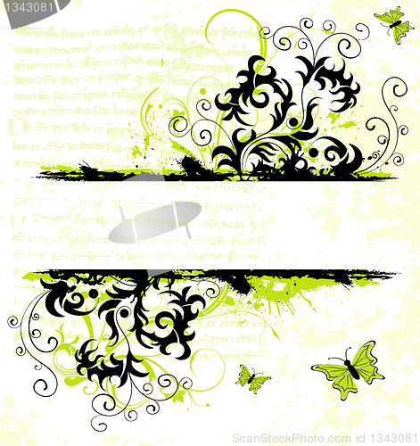 Image of Grunge flower frame