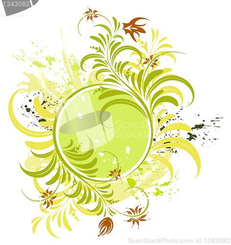Image of Grunge flower frame
