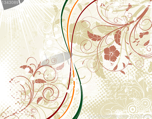 Image of Grunge flower background