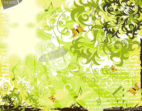 Image of Grunge flower background