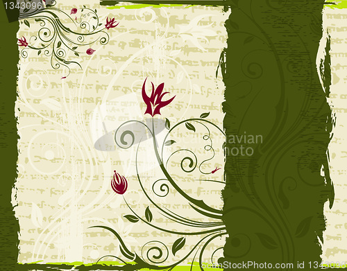 Image of Abstract floral frame