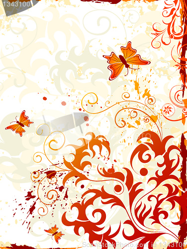 Image of Grunge floral background