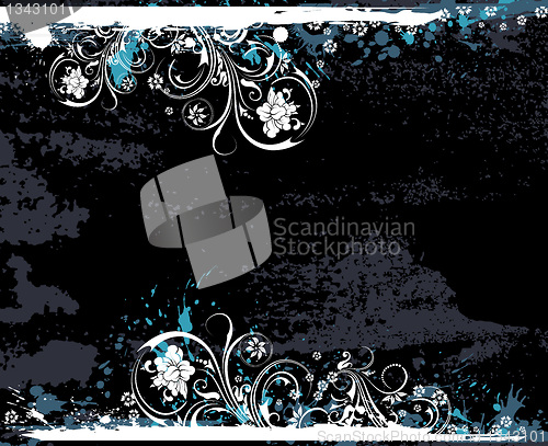 Image of Grunge floral background