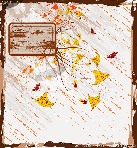 Image of Abstract floral frame
