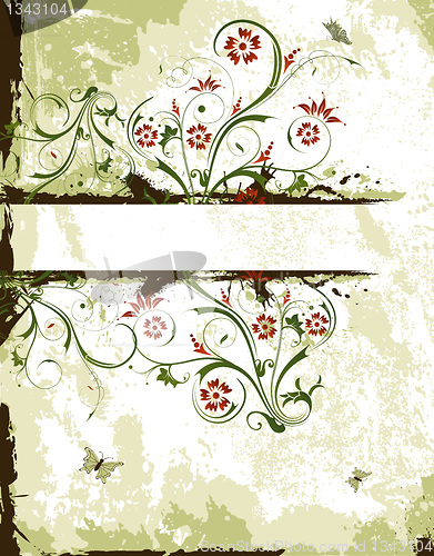 Image of Abstract floral frame
