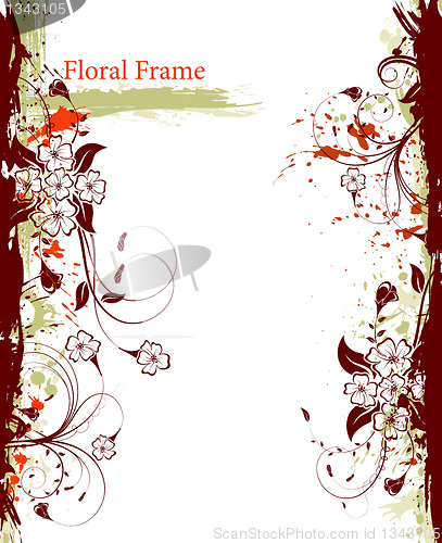 Image of Abstract floral frame