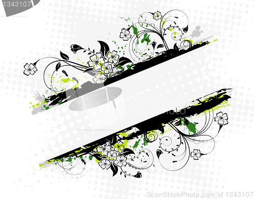 Image of Abstract floral frame