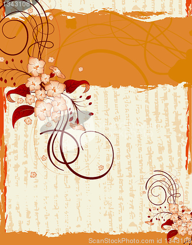 Image of Abstract floral frame