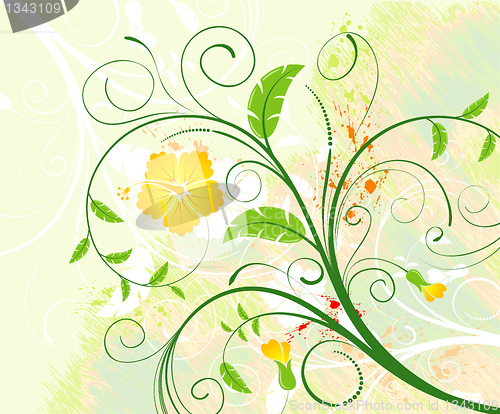 Image of Grunge floral background